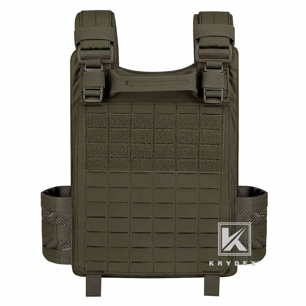 KRYDEX Plate Carrier Tactical Vest Quick Release & Laser Cut MOLLE Panel w/ Clip