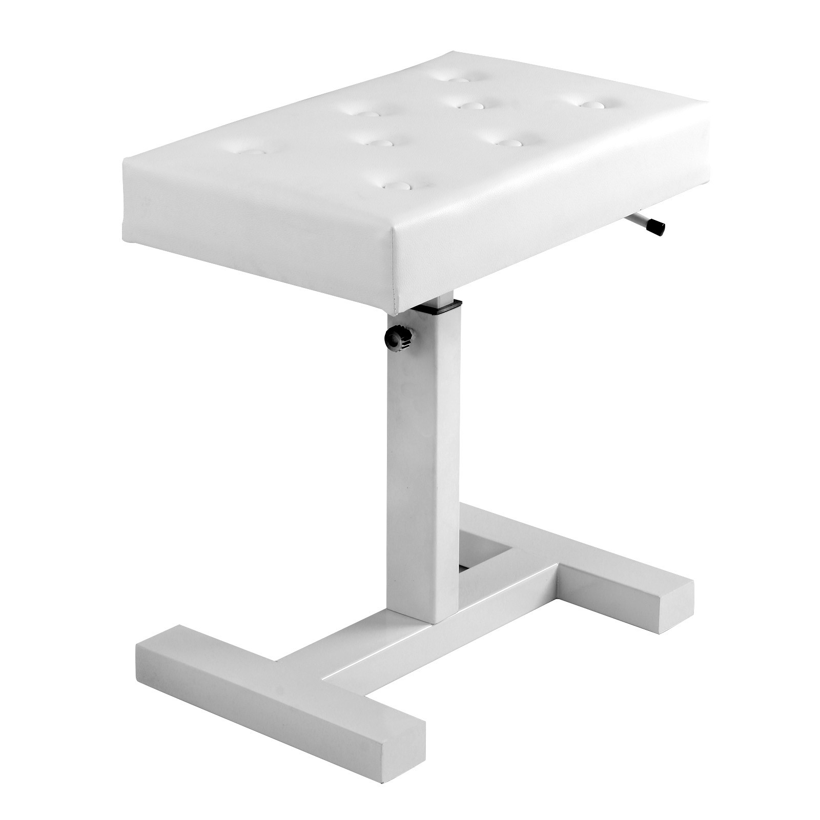 Hydraulic Lifting Piano Bench Height Adjustable Keyboard Bench Seat Stool(White)