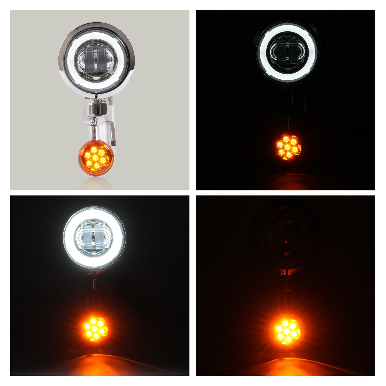 LED Fog Light Turn Signal Spot Bracket For Harley Electra Street Glide FLHX FLHR