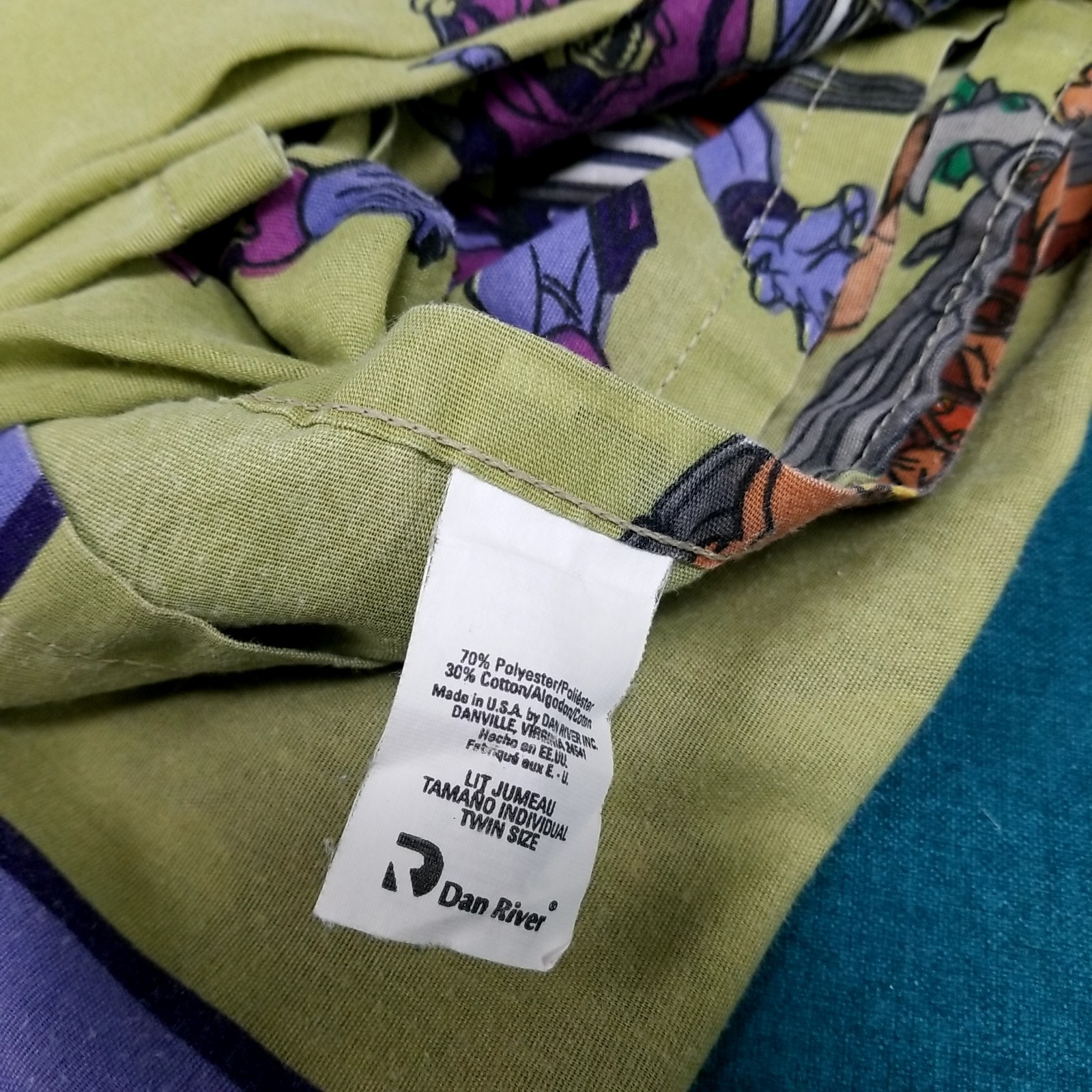 VTG 2002 Mattel Masters of the Universe He Man Skeletor Fitted/Flat/Pillow Sheet