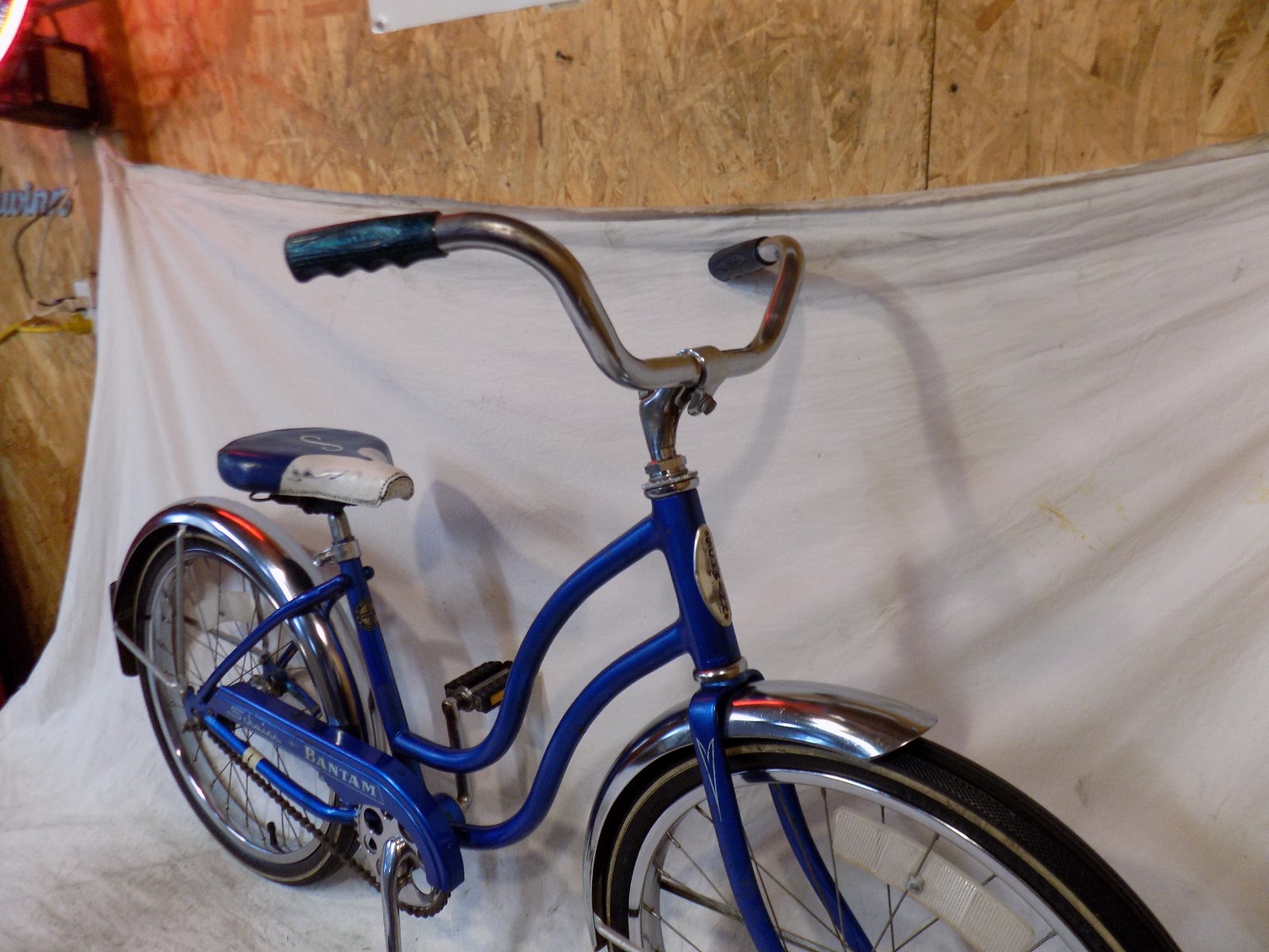 1977 SCHWINN BANTAM 20" STINGRAY MUSCLE BIKE S7 BLUE HOLLYWOOD SUPERIOR TIRES S7