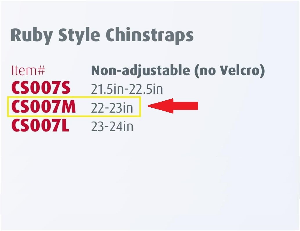 Sunset Ruby Chin Strap, Medium, Neoprene, NOT Adjustable, CS007M, 1 CT