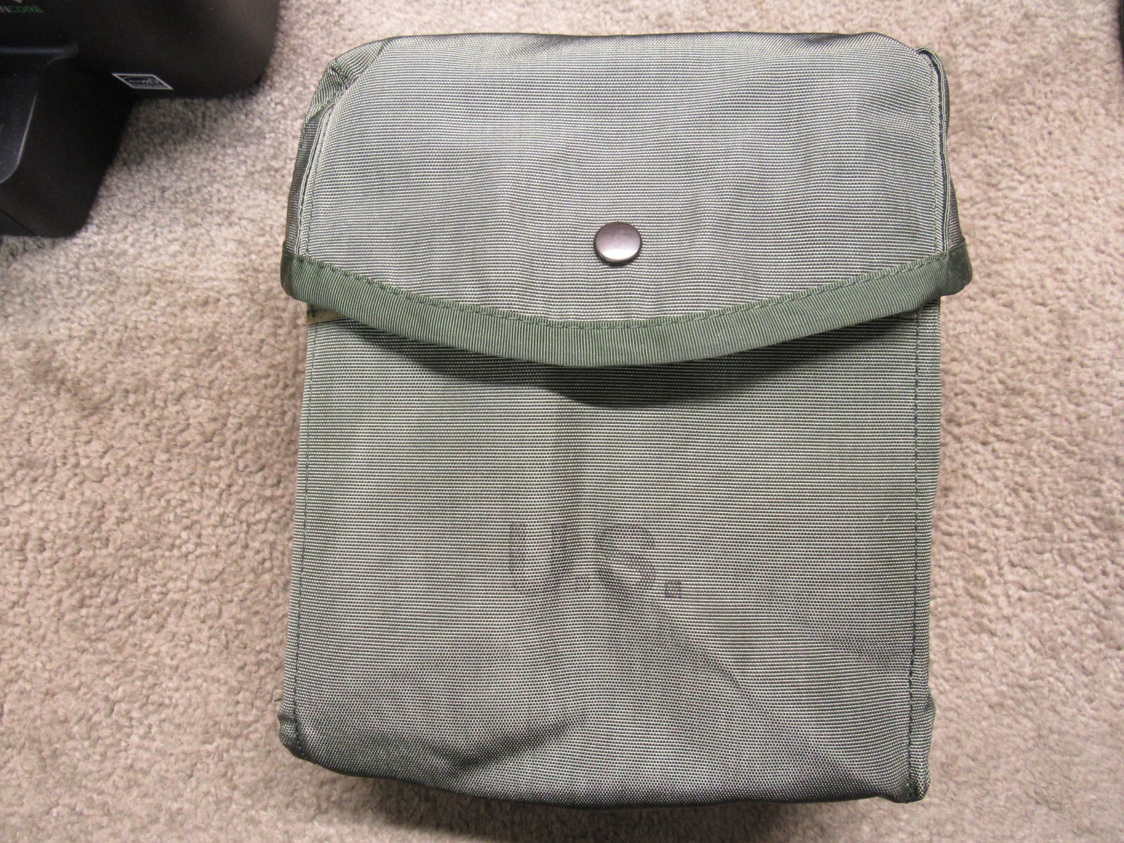 US Gunner Pouch Case w/ Alice Clips Old School OD Nylon 200 rd New Old Stock