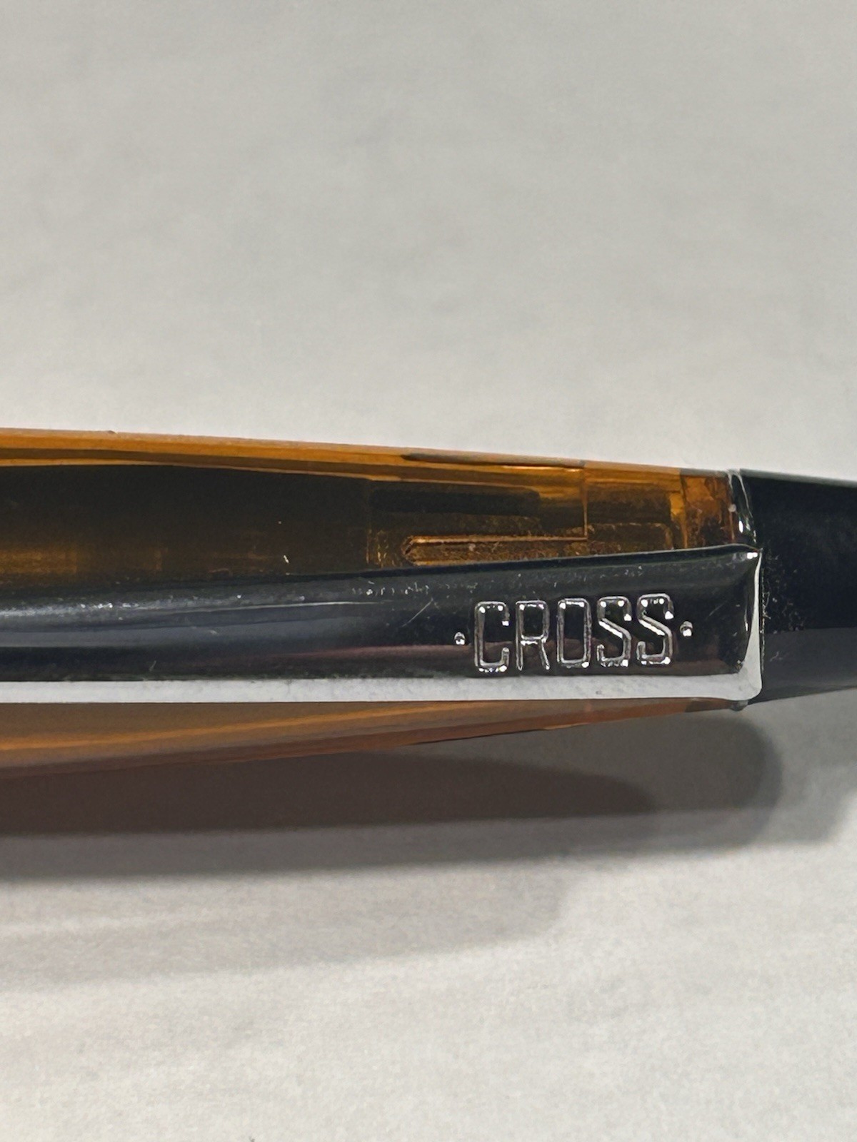 Cross Solo Translucent Red/Orange Ballpoint Pen Vintage