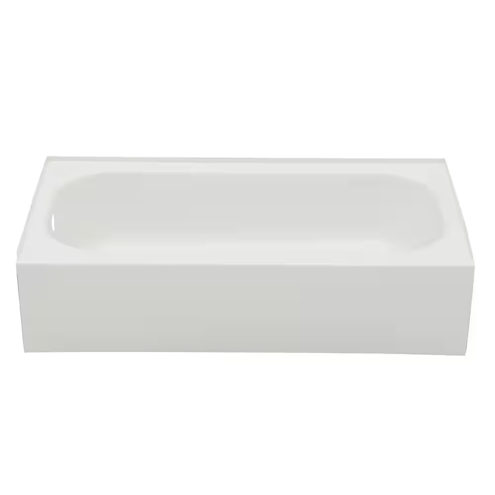 Bootz Aloha 60x30 Alcove Soaking Bathtub Left Drain White Steel Tub 011-3365