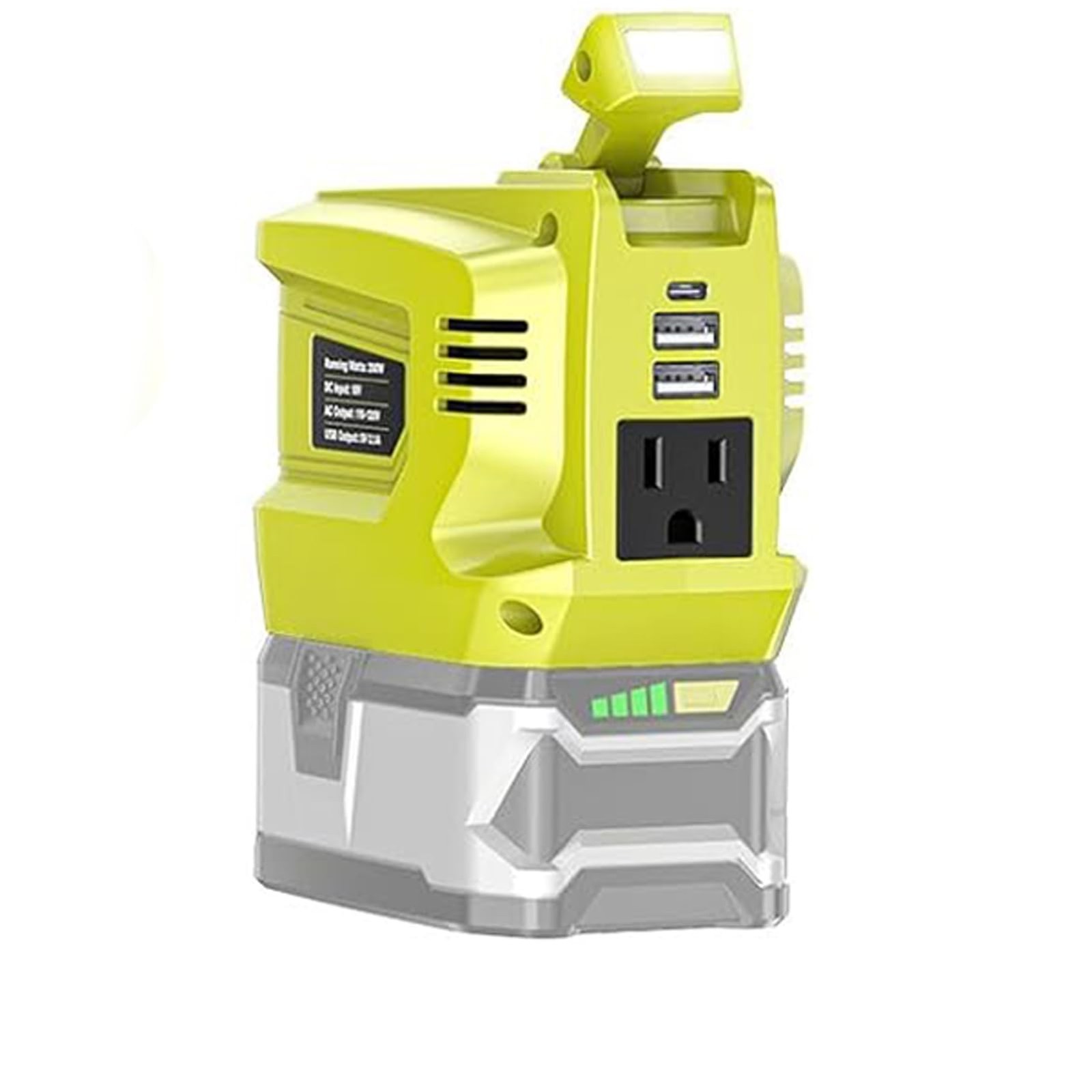 200W Portable Power Inverter for Ryobi 18V AC 110V-120V Converter