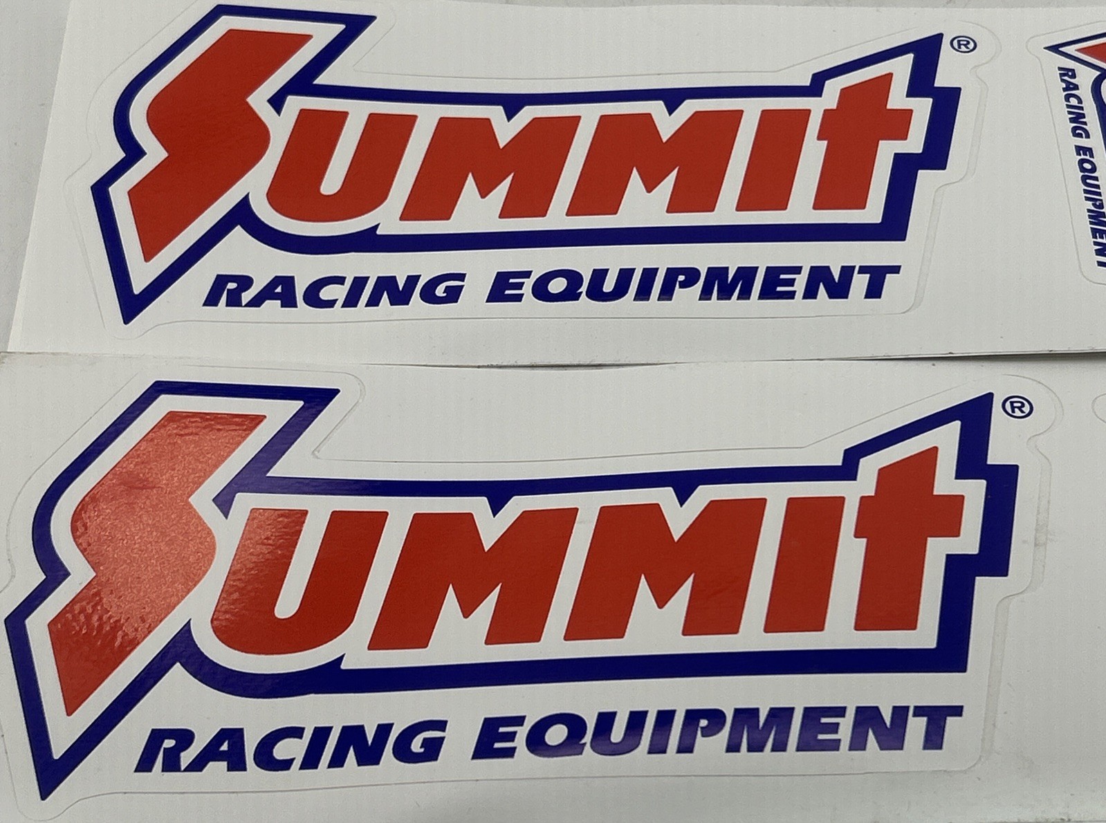 Summit Racing Stickers Decals, lot of 2 9"x3.5", 2 stickers per sheet NEW NHRA