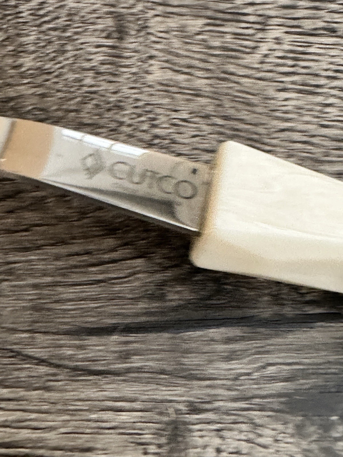 CUTCO Vintage Basting Serving & Slotted Spoon Pearl White Handle 17 KJ