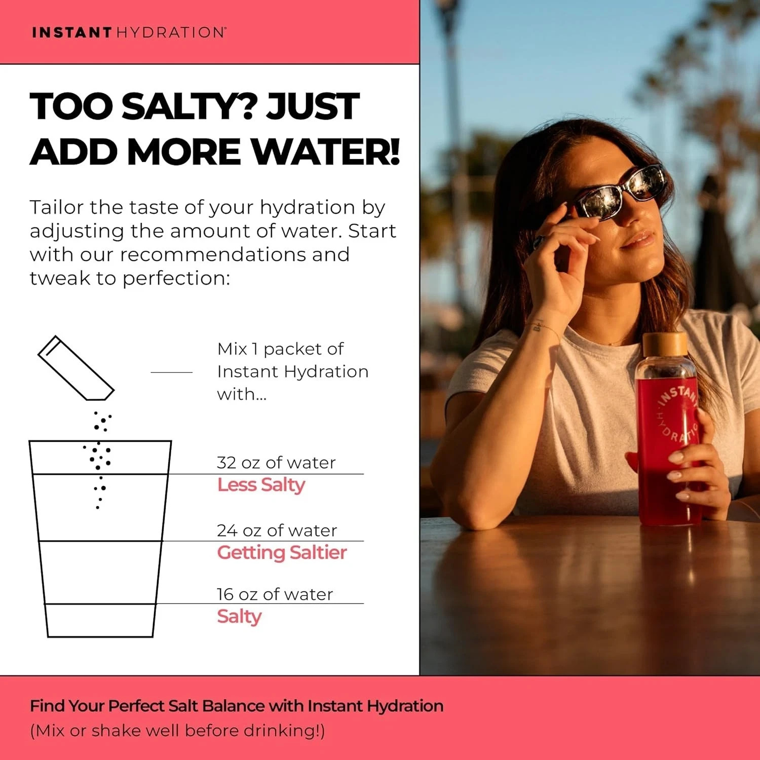 Instant Hydration Electrolytes Powder Packets - Raspberry Electrolyte Drink Mix