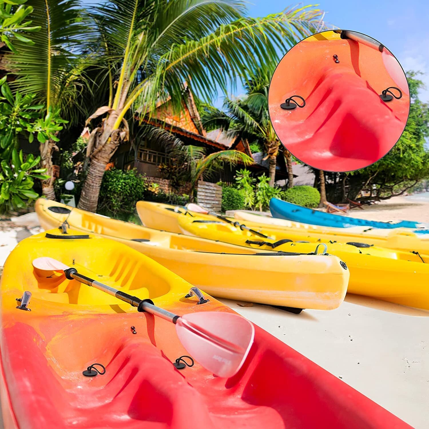 8 PCS Kayak Scupper Plugs Universal Kayak Plugs Kayak Drain Plugs with Lanyard