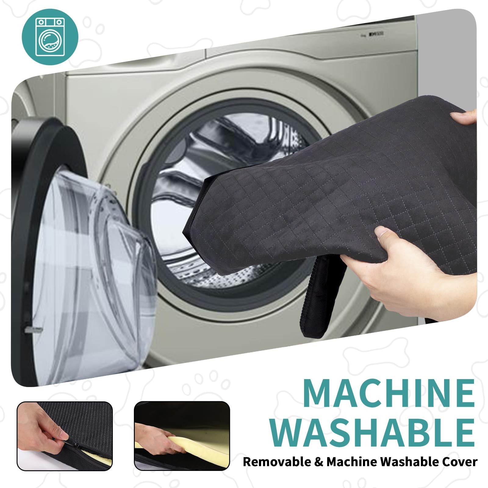 Indestructible Dog Beds, Chew Proof Dog Crate Pad for Aggressive Chewer, Wash...