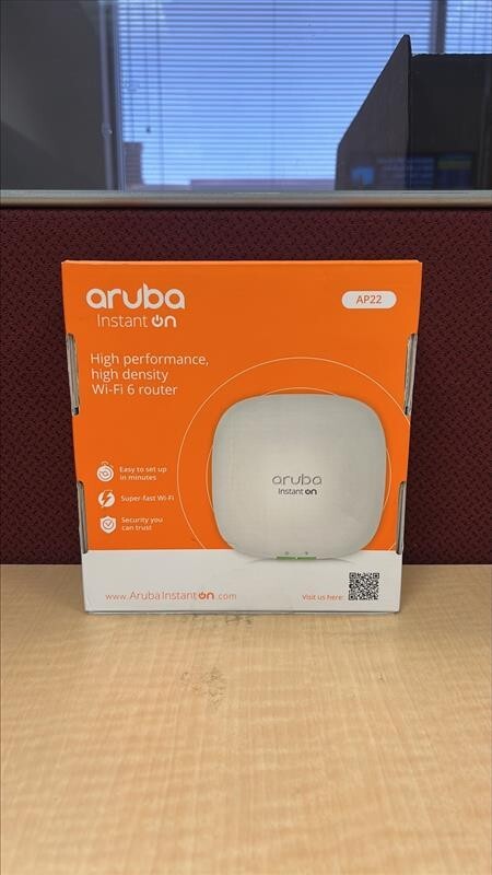 Aruba Instant On AP22 (US) AccessPoint with 12V Power Supply (R6M49A) - Open Box