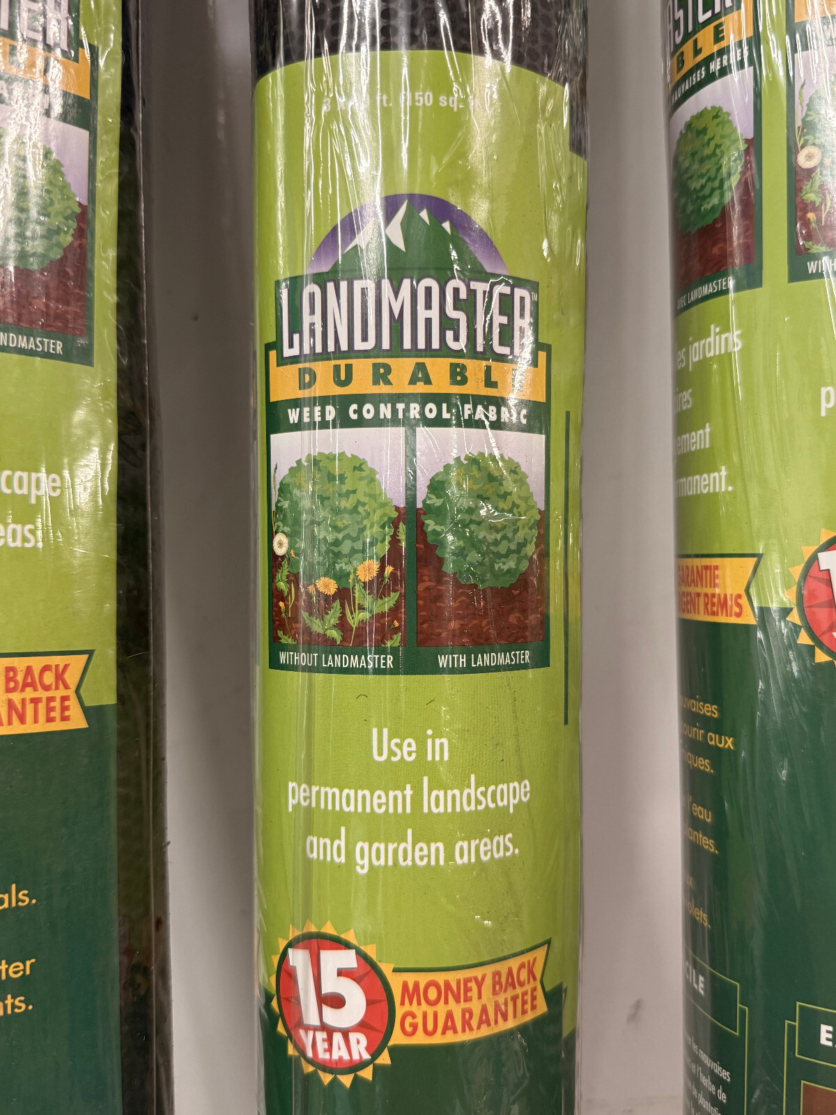 4 ROLLS Landmaster 15 Yr Durable 3 x 50' ea Weed Control Landscape Fabric 301041