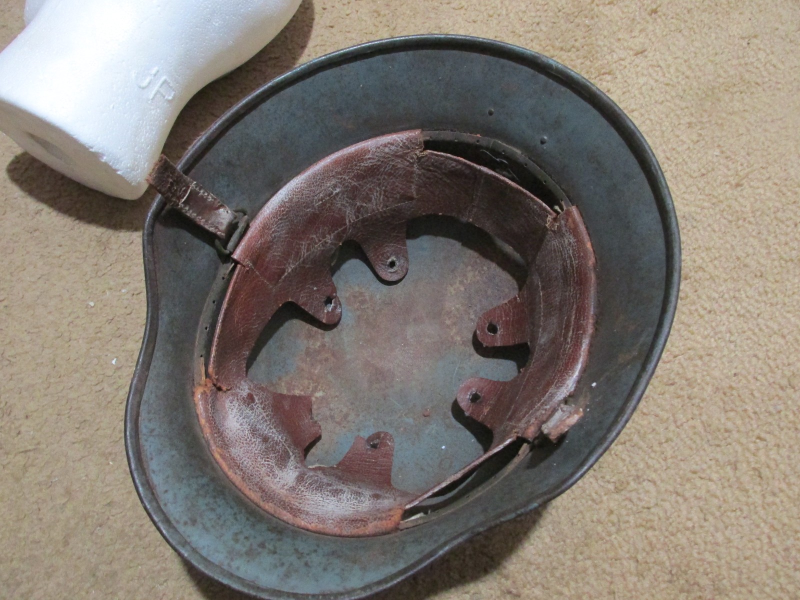 Hungarian ww2 Lego blue helmet GY (Gyor) 66