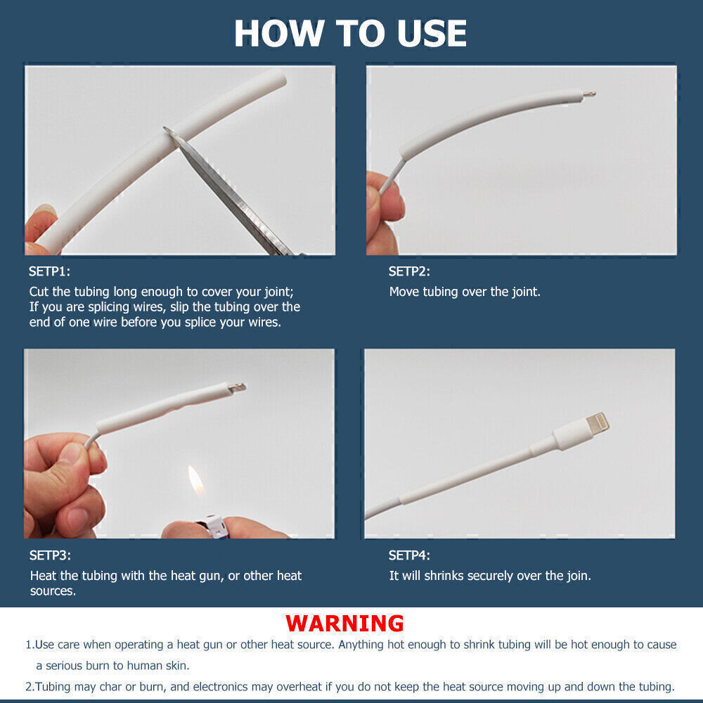Heat Shrink Tubing 3:1 4:1 Ratio Marine Wire Wrap Insulation Cable Sleeve Tube