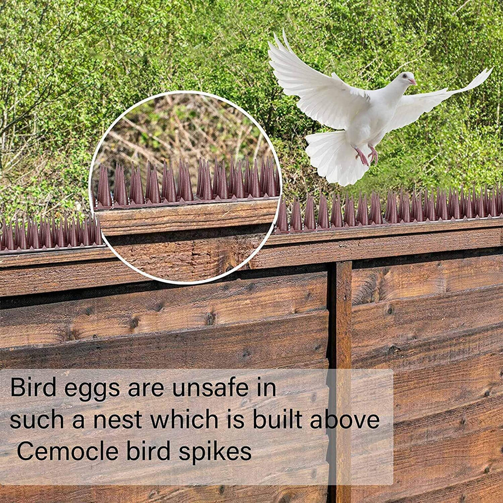 Cat Bird Repellent Spikes Outdoor Fence Spike Plastic Deterrent Climb Strips