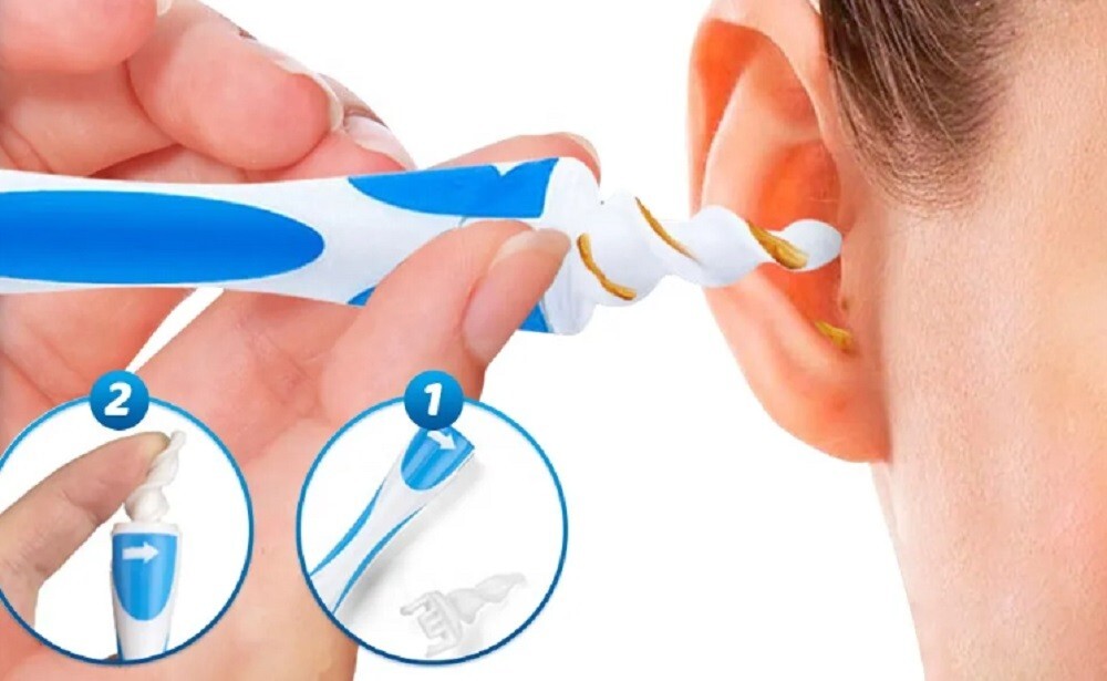 Ear Cleaner Kit for Ear Wax Removal-Spiral Q-Grips Tip Picker Easy Cleaning Tool