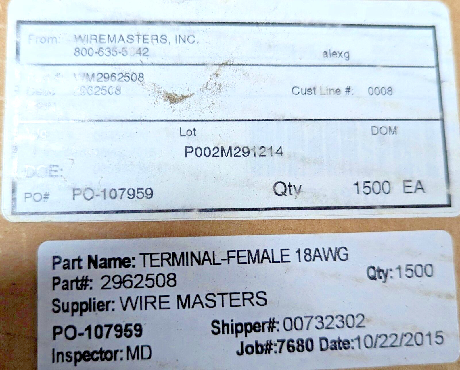 Delphi Packard 02962508 Gm 56 Series Female Terminal 20-18 AWG (Pkg Of 25)