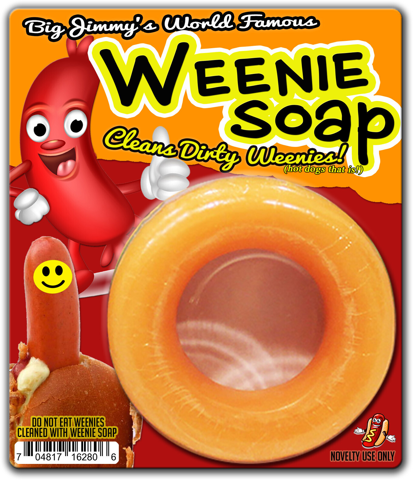 Weenie Soap - Cleans Dirty Wieners - Fun Novelty - Funny Men's Gag Gift Joke
