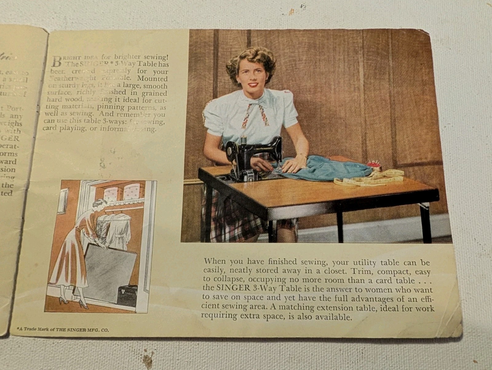 Vintage Singer Electric Sewing Machines Models Catalog Brochure Featherweight