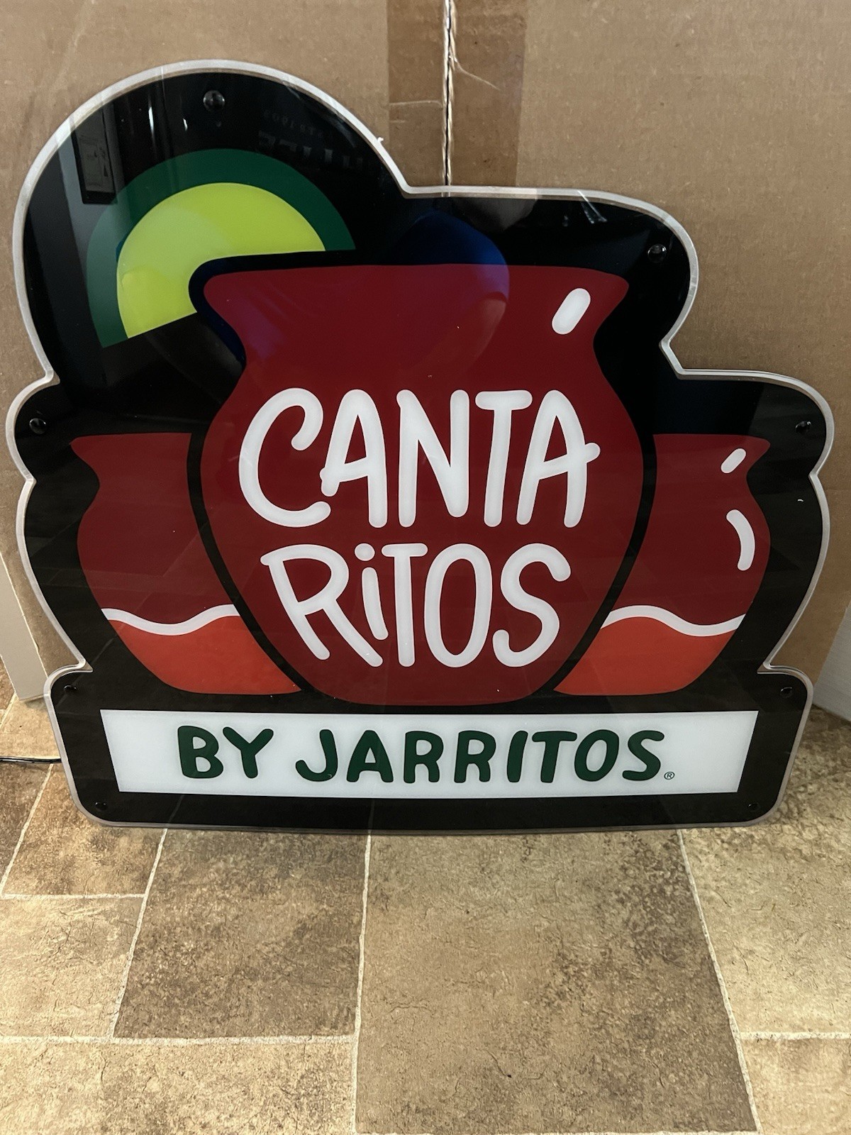 Jarritos Mexican Soda Beverage Canta Ritos Light Up LED Sign Game Room Bar NEW