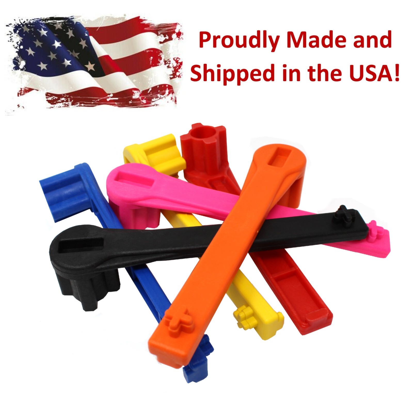 4-IN-1 Bung Drum Wrench 55-30-15 Gallon Water Barrel Nut Cap Plug Pick a Color