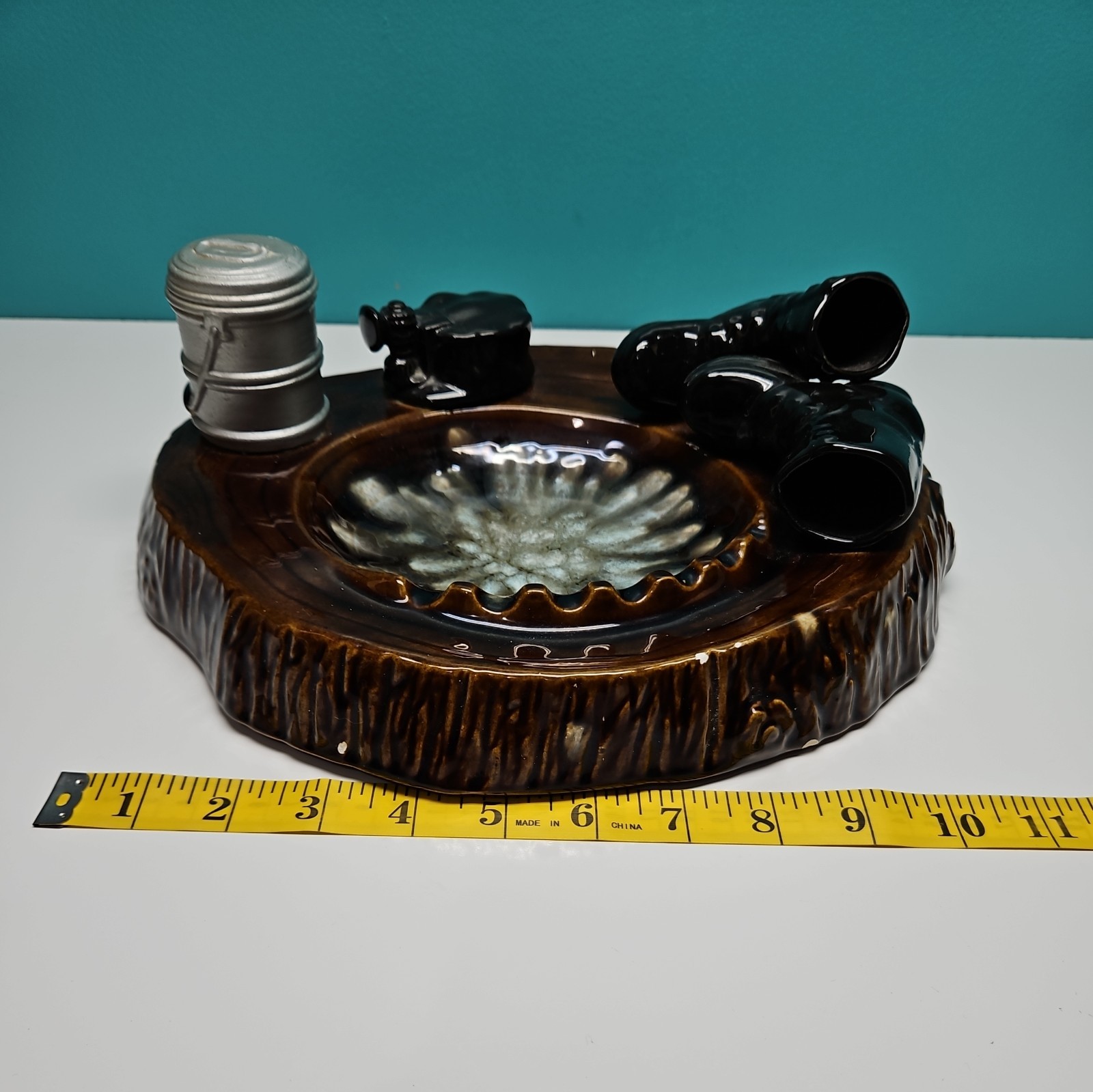 Vintage Coal Miner's Ashtray Large 11” Ceramic