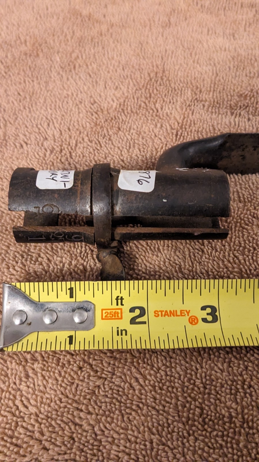 1876 Martini Henry British socket bayonet with leather scabbard Boer War WWI