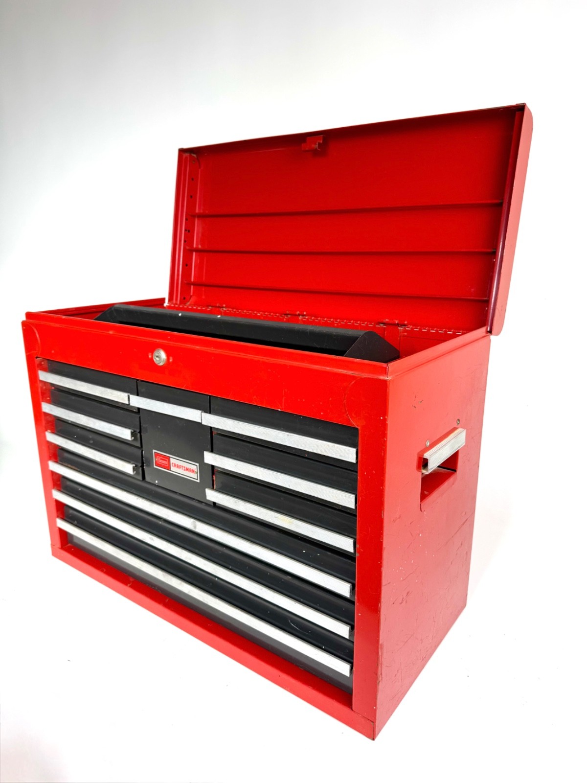 Vintage 1979 Sears Craftsman Mechanic's metal 10-Drawer Top Tool Chest w/ Tray