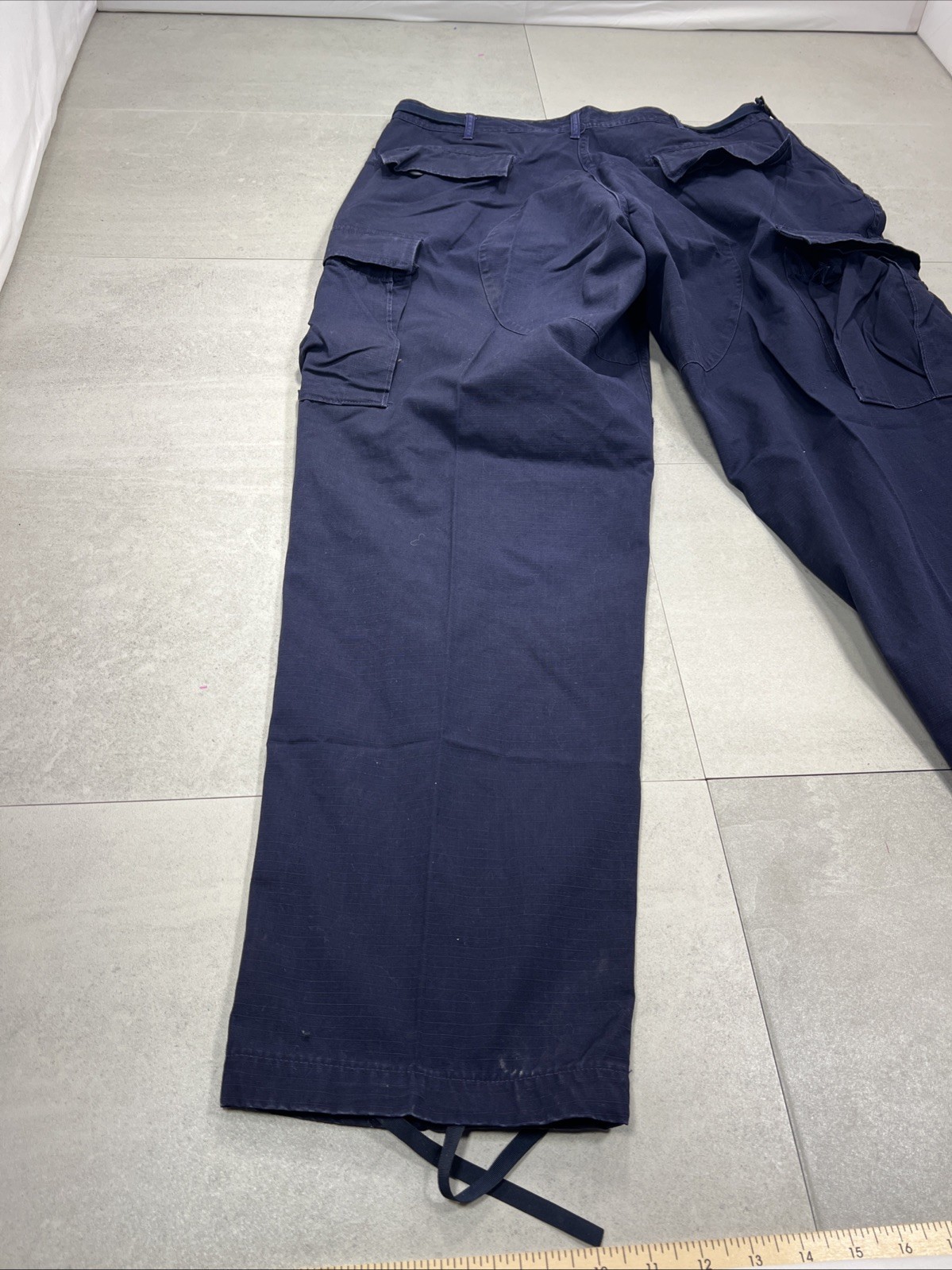 USCG Coast Guard Pants Sz Large Reg Blue Operational Trousers Dress Ripstop USGI