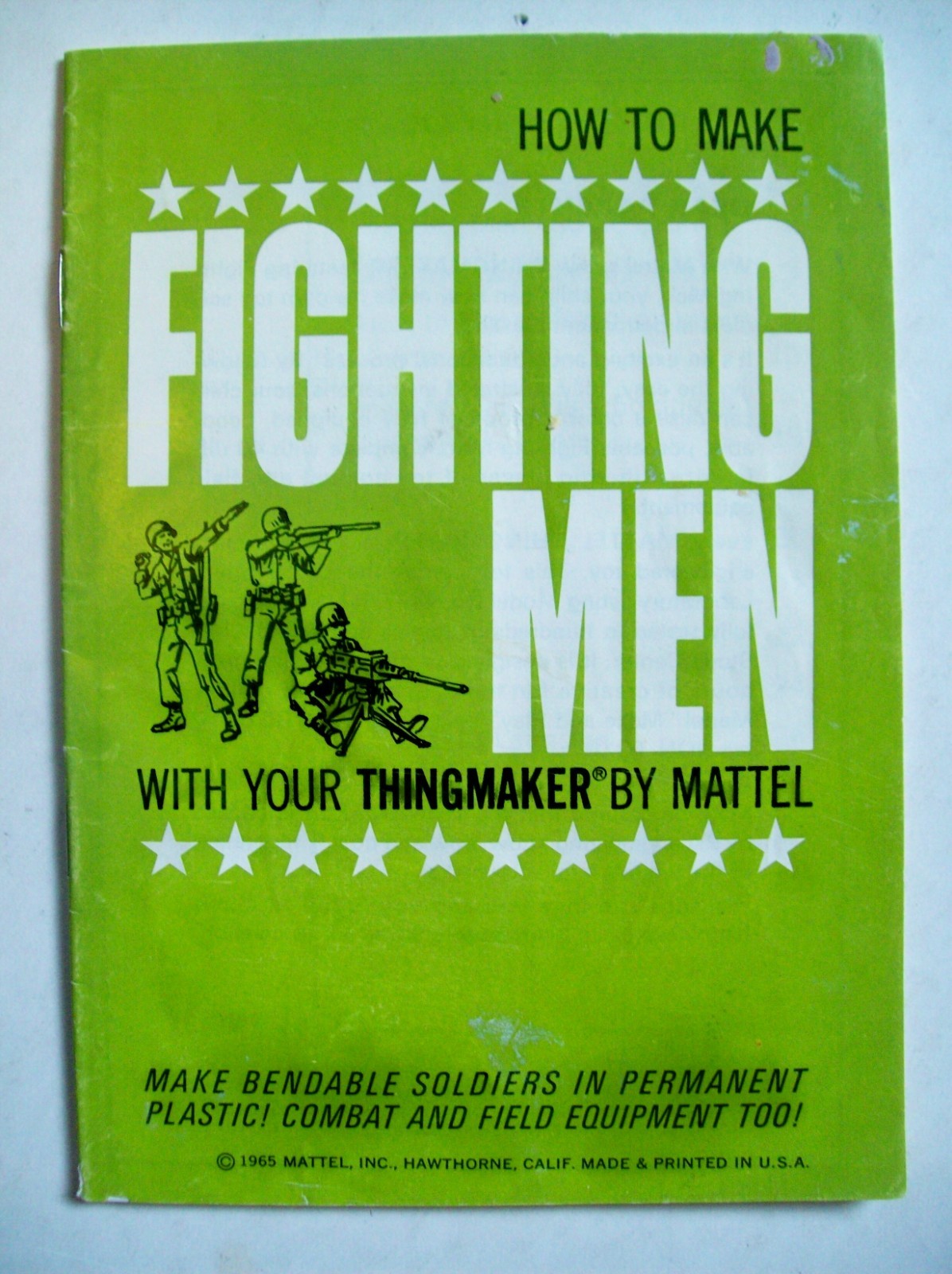 1965 "Fighting Men" Molding Toy by Mattel - 99% Complete with Working Heater