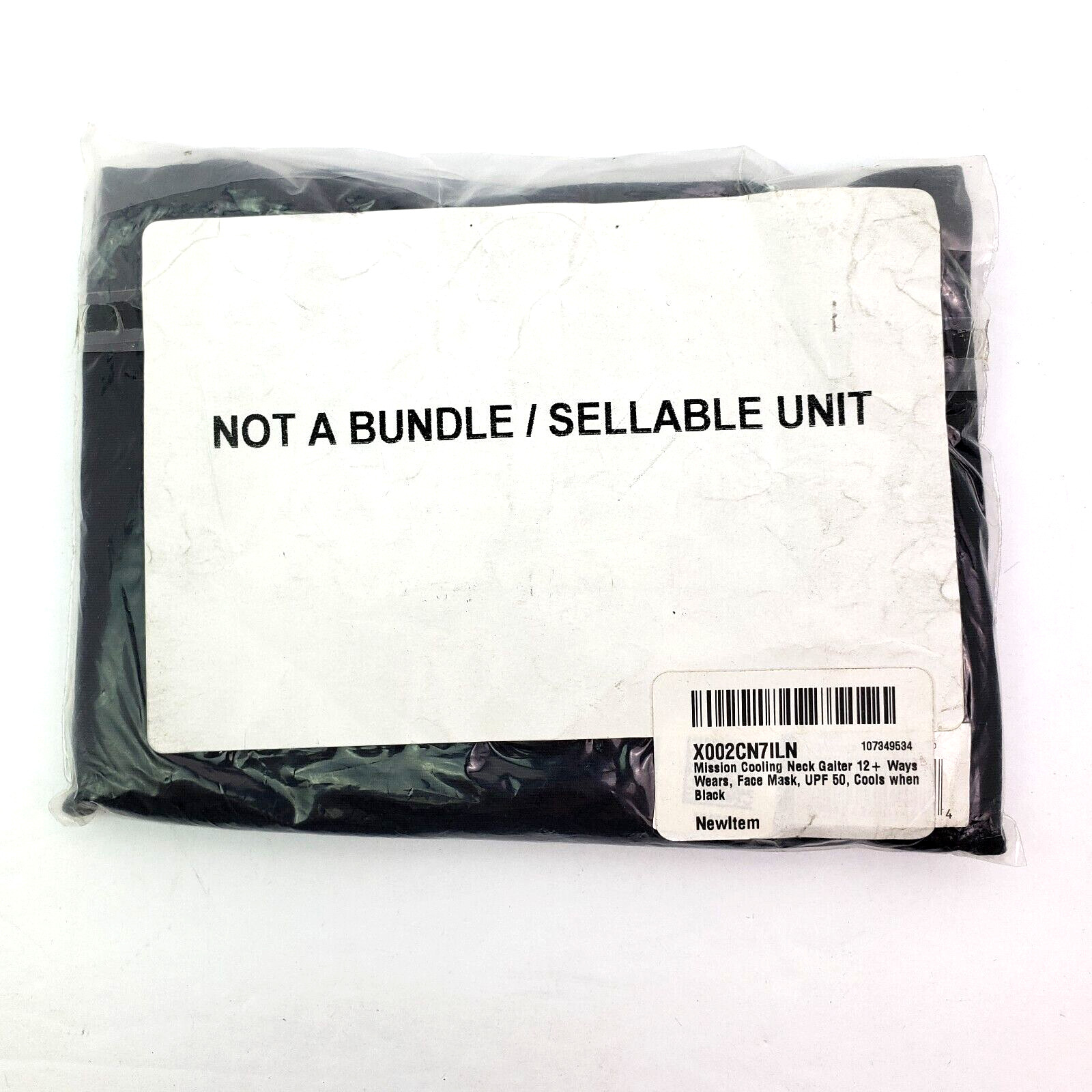 Mission Unisex One Size Black All Weather Cooling Neck Gaiter