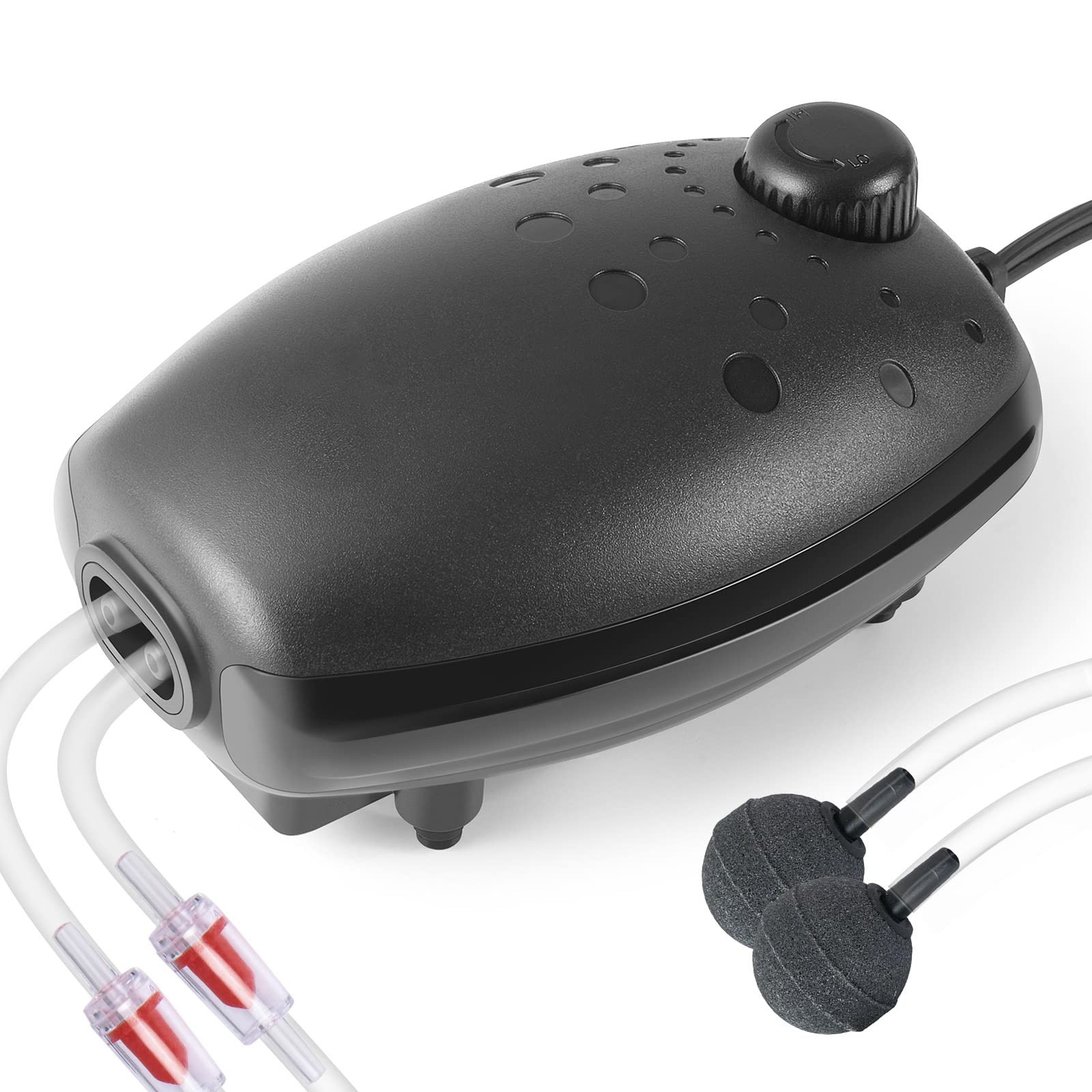 3W 80GPH Adjustable Aquarium Air Pump, Upgrade Quiet Oxygen Pump, Powerful Ai...