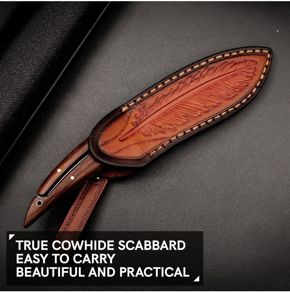 Damascus Steel Fixed Blade Knife Collectible Knives Fixed Blade Knife Full Tang