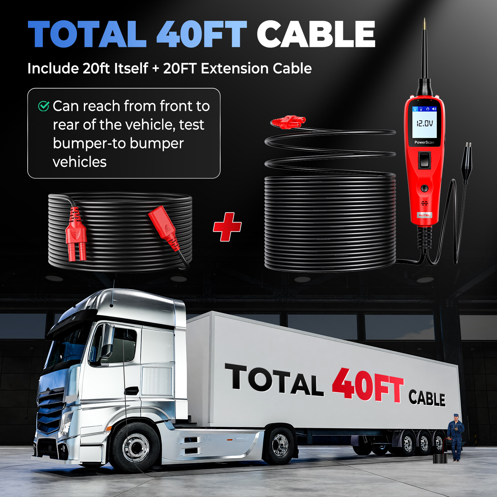 Autel Circuit Tester PowerScan Circuit Probe Tool 12-24V Electrical Short Open