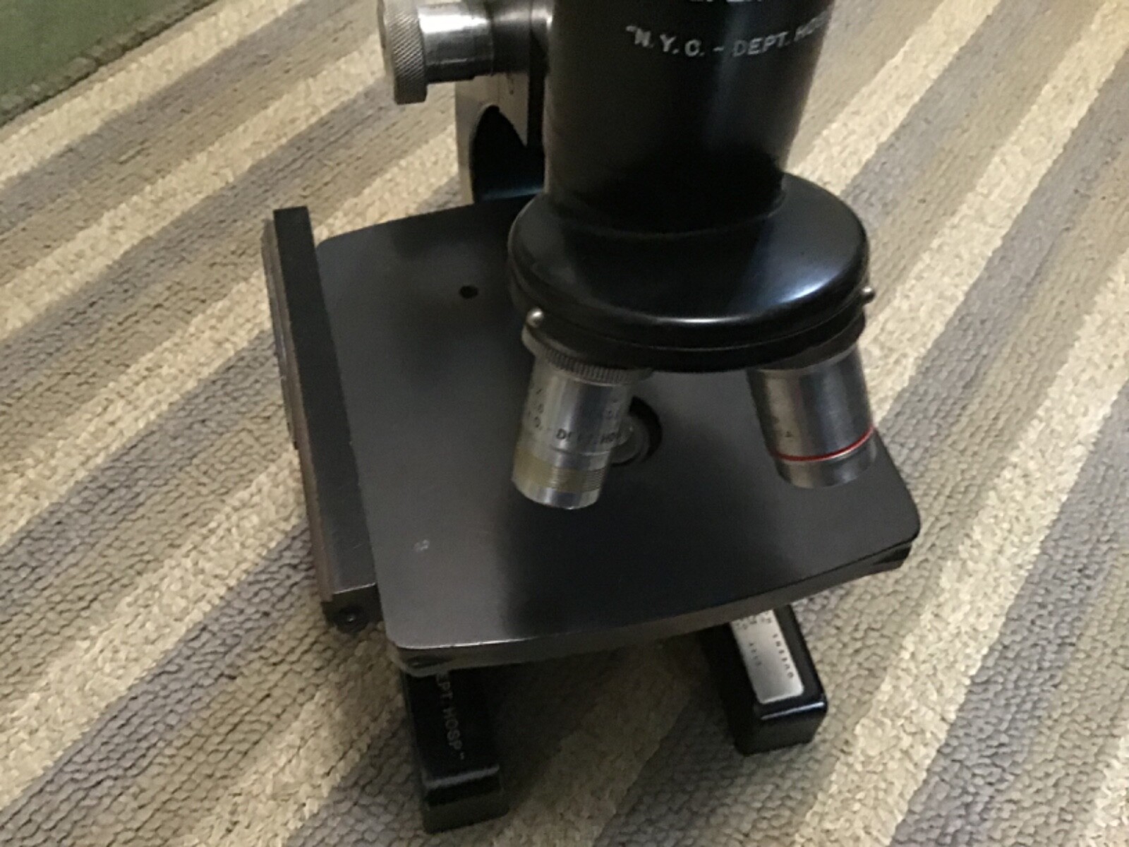 Old AO Spenser Microscope~Queens Hospital Center New York,NY~Rare Science Device
