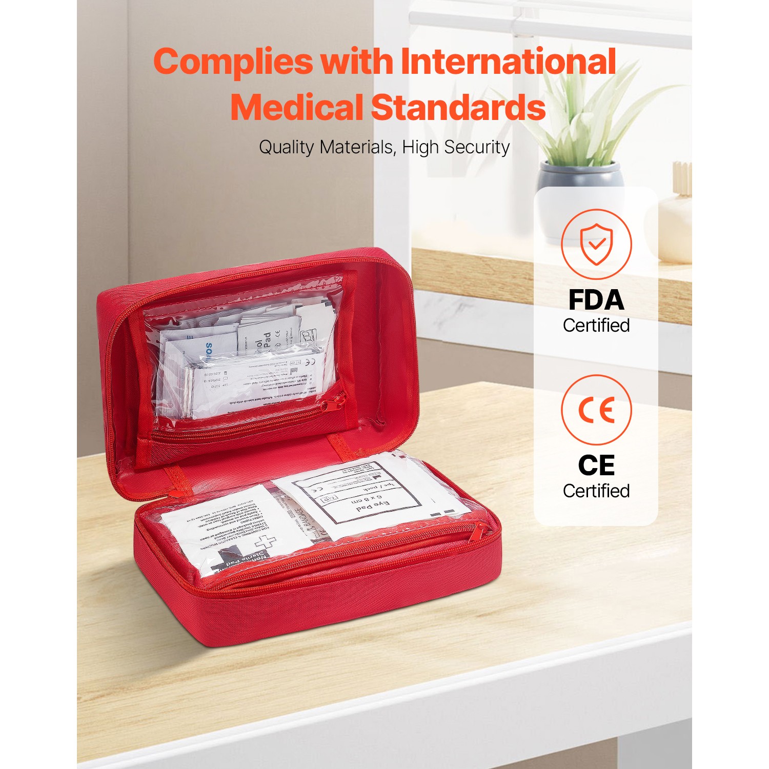 First Aid Kit 500 Pieces Large Survival Bag Emergency Medical Supplies Home Car