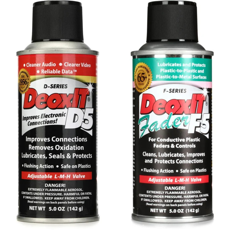 CAIG Laboratories DeoxIT D5 Contact Cleaner 5% Solution and F5 Fader Lubricant