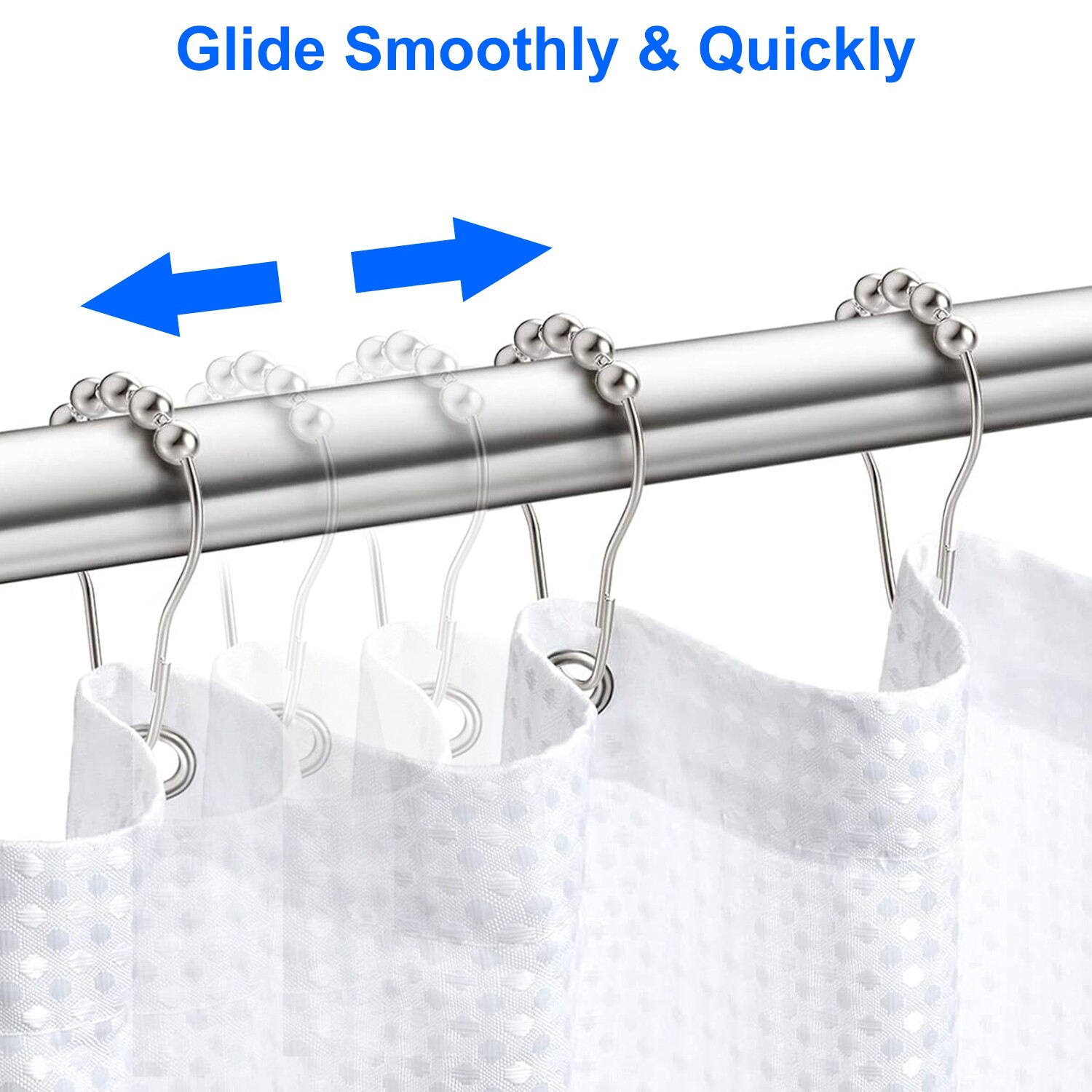 Adjustable Shower Curtain Rod Stainless Steel L Shaped for Bathroom Corner Rack