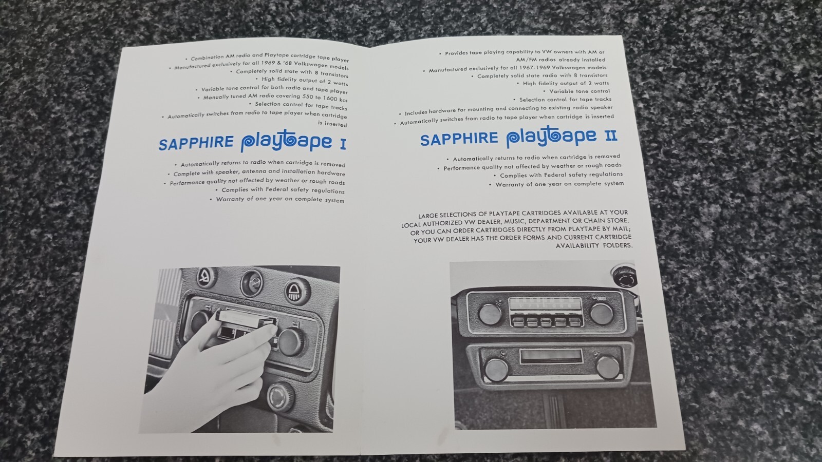 Volkswagen VW Sapphire Playtape I - Excellent Condition - Works Perfectly