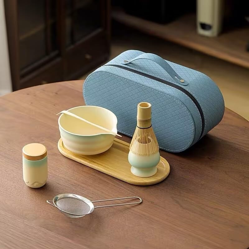 Japanese Matcha Tea Set 6-Piece Whisk Bowl Scoop Strainer