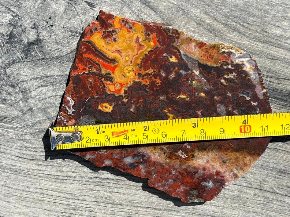 Rare Old Stock Persian Lace Jasper Hematite - Morocco 4.5"x3.5" Agate Rough Slab