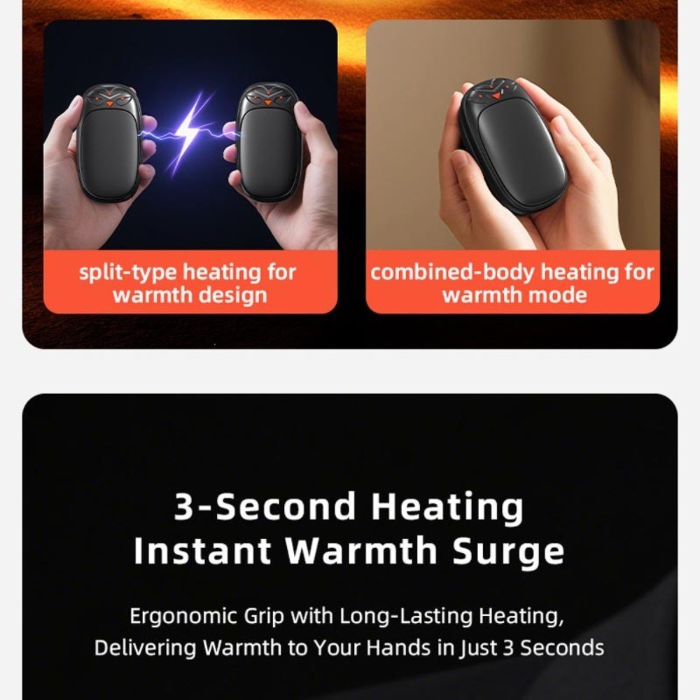 Hand Warmers USB Rechargeable 2 Pack Portable Electric Hand Warmer for Outdoor