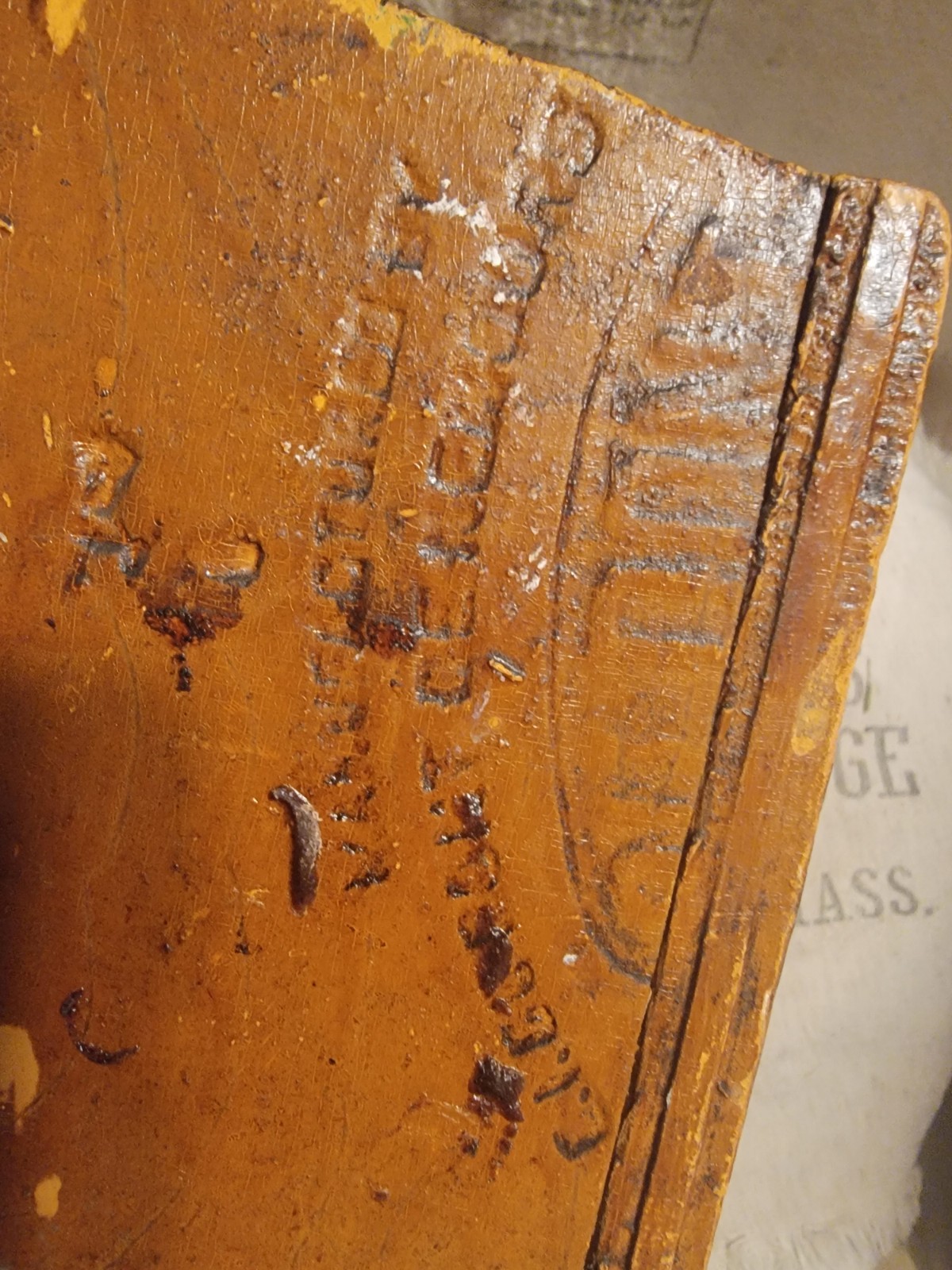 Early 19c New England wall/candle box