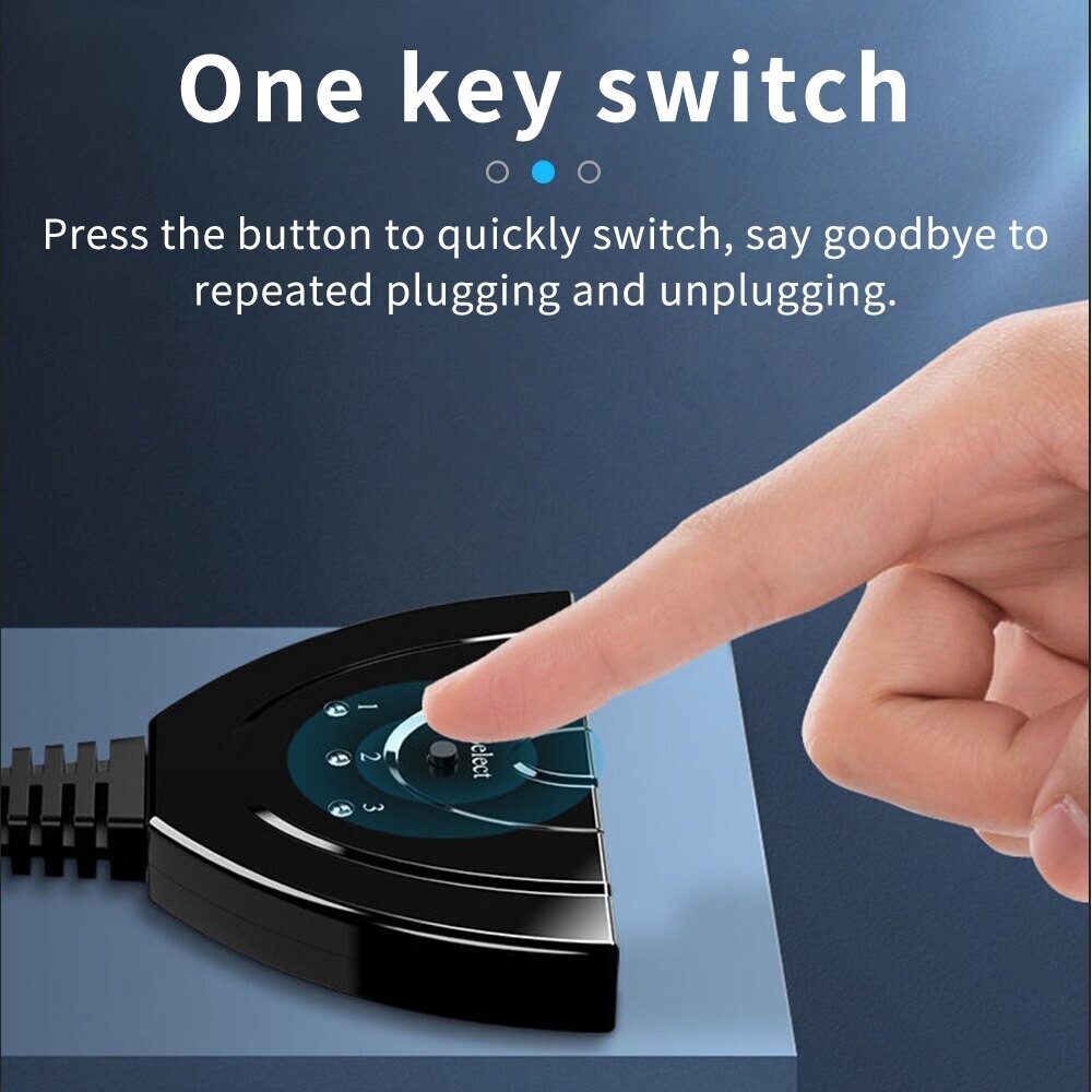 3 Port HDMI Splitter Cable 1080P Switch Switcher HUB Adapter for HDTV PS4 Xbox