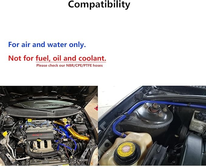 6Pcs 5Ft For Dodge Silicone High Performance Vacuum Hose Kit + 113PCS Connectors