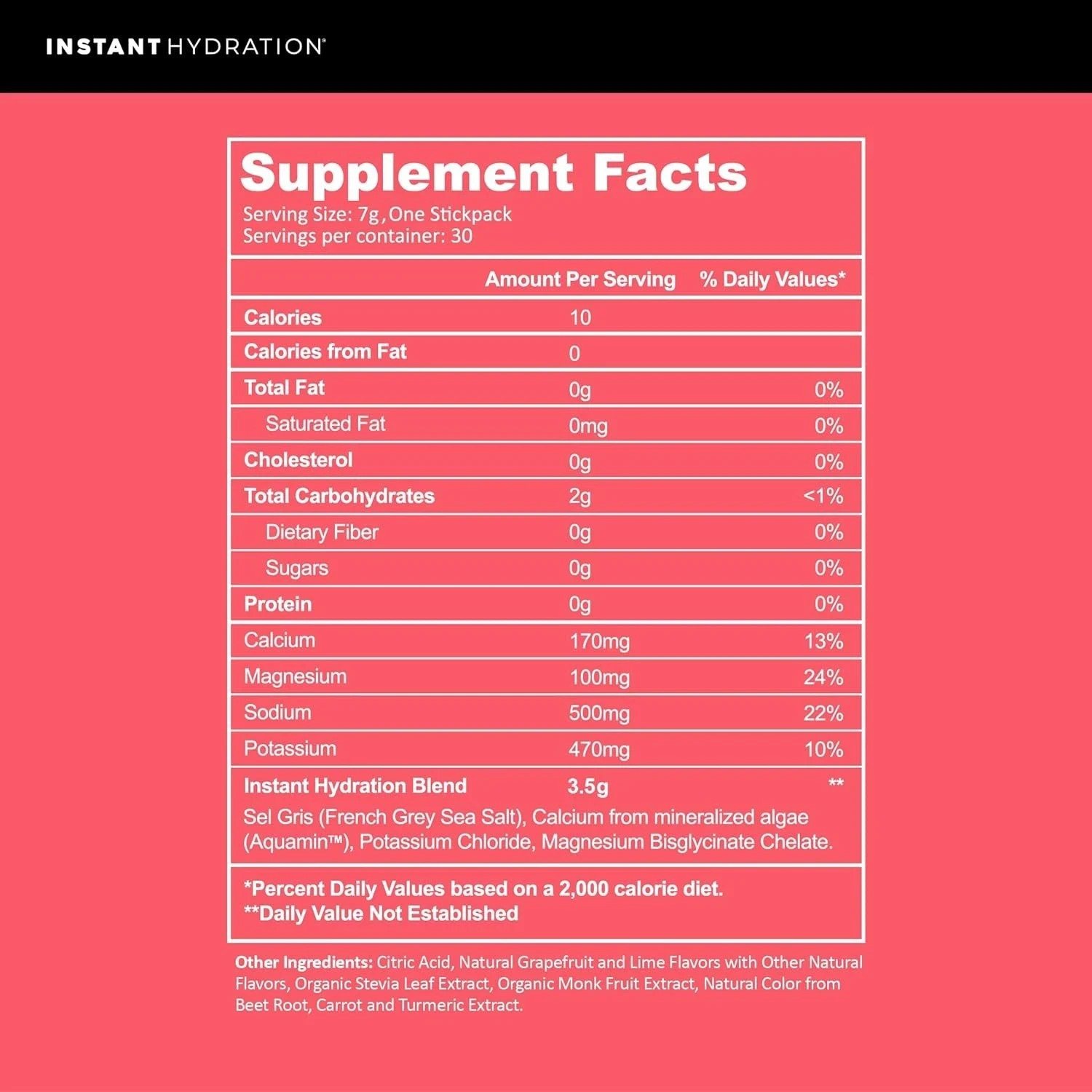 Instant Hydration Electrolytes Powder Packets - Raspberry Electrolyte Drink Mix