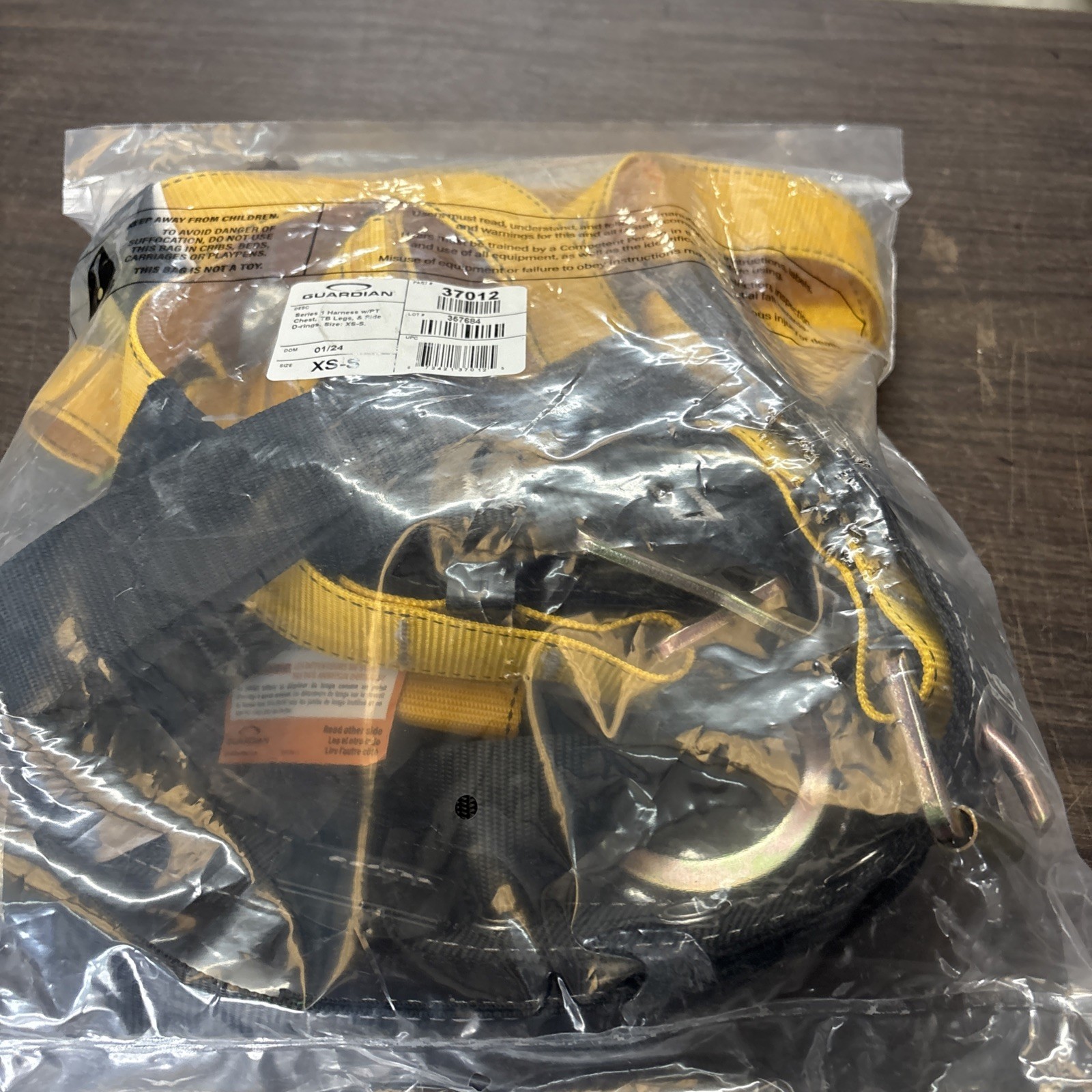 Guardian Fall Protection Series 1 Harness XS-S~~PT chest, TB legs & Side D-Rings