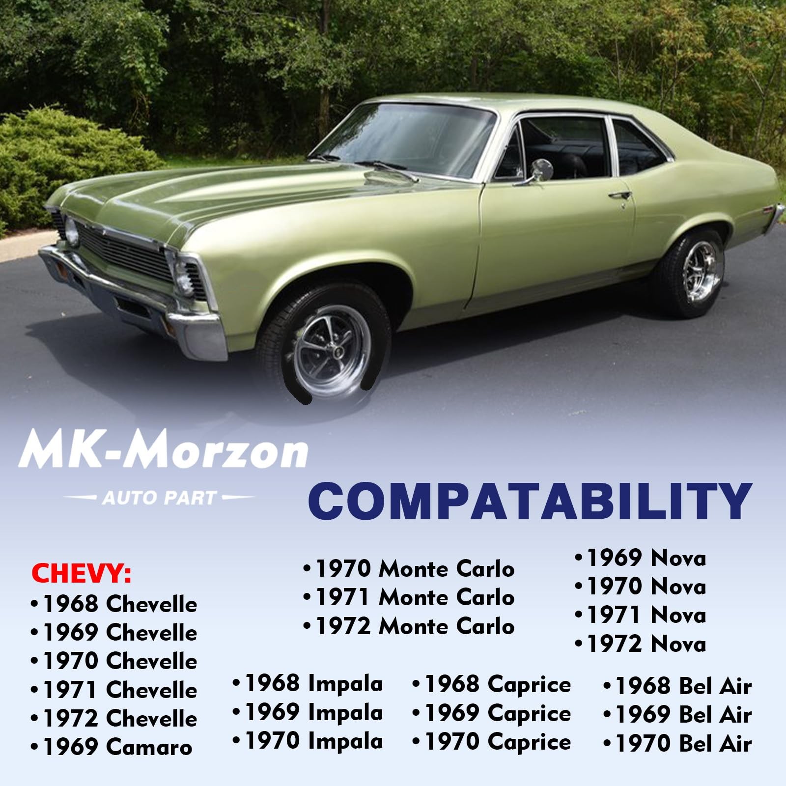 Rear License Plate Bracket w/ Hinge for 1968-1972 Chevy Impala Chevelle Camaro