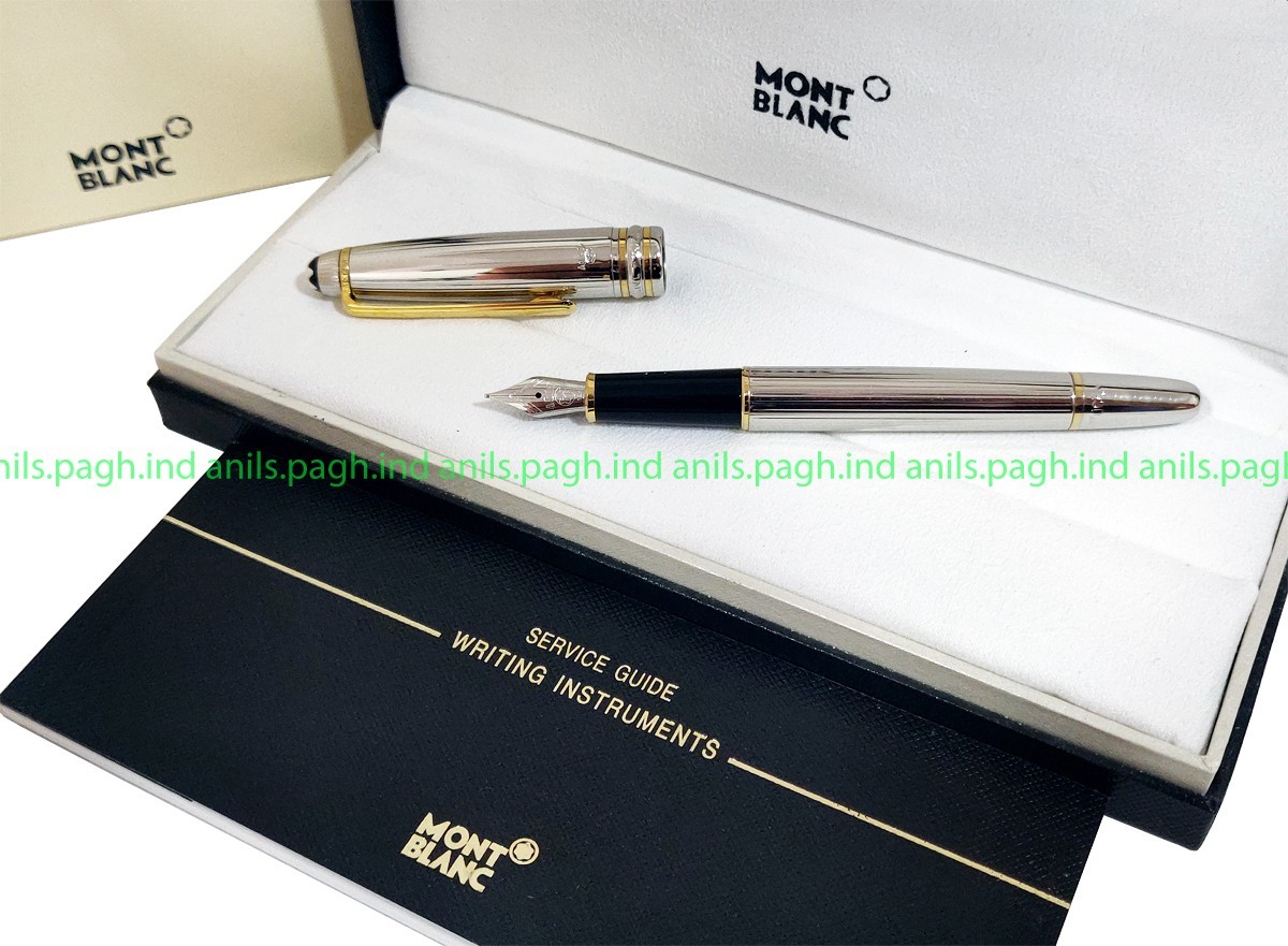 Refurbished# Meisterstuck Solitaire Sterling Silver 925 Fountain | Ink Pen